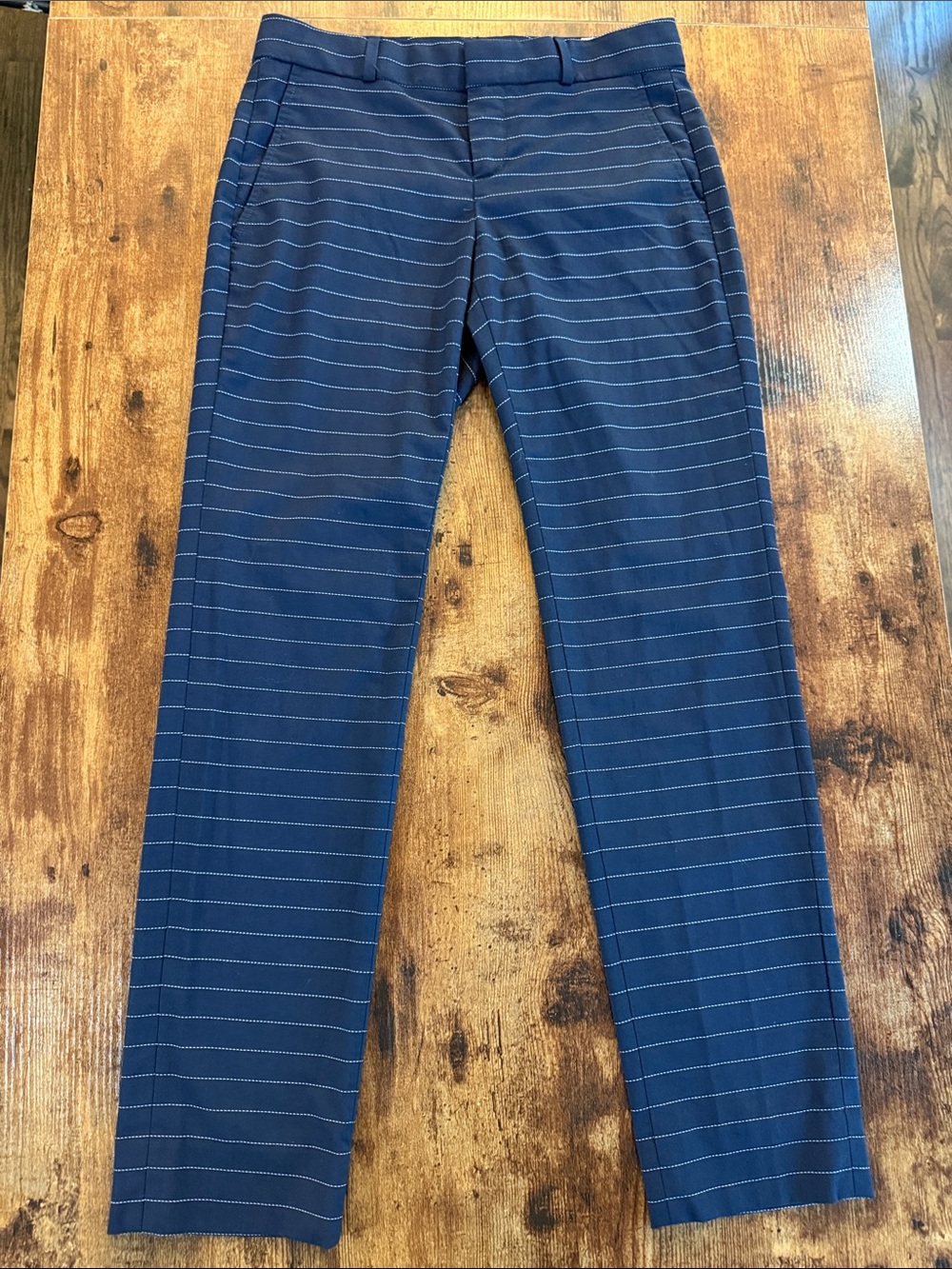 Banana Republic Navy Striped Dress Pants